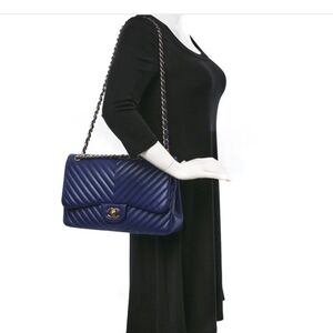 Chanel Navy Blue Quilted Shoulder Bag